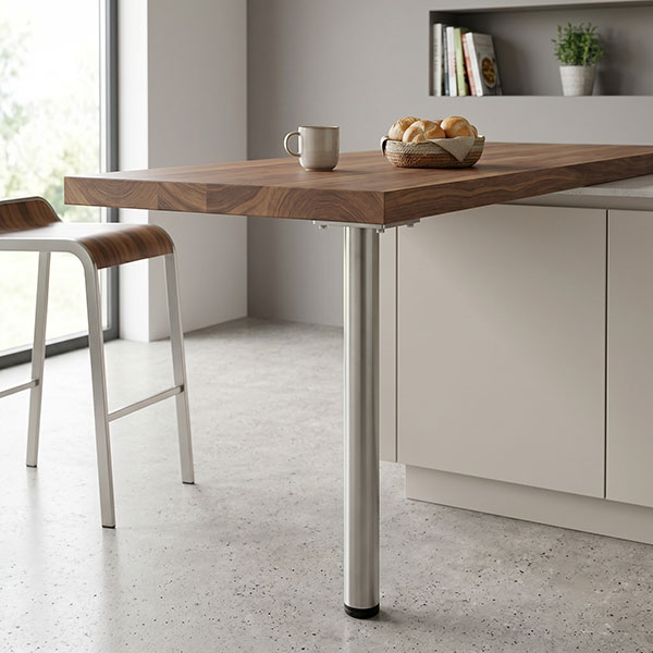 Pircher Gamba per Tavolo Tonda in Metallo Colore Argento D.MM30 - PIRCHER OBERLAND - Immagine 2